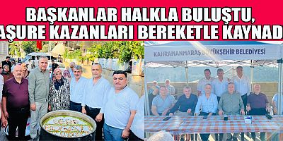 BAŞKANLAR GÜRBAK,  AKKURT VE ÇETİNKAYA  DEREBOĞAZI’NDA AŞURE DAĞITTI