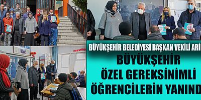 Büyükşehir Belediyesi Başkan Vekili Arif Şen özel gereksinimli bireylere hazırlık kitapları hediye ederek