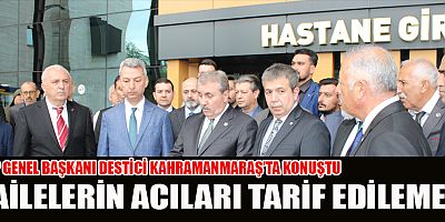   BBP LİDERİ DESTİCİ:  YAŞANAN ACI HEPİMİZİN YÜREĞİNİ YAKTI