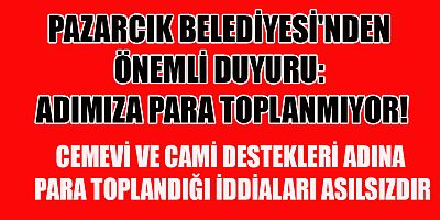 BELEDİYE BAŞKANI HAYDAR İKİZER: “HİÇBİR ŞEKİLDE PARA TALEBİMİZ OLMAMIŞTIR”
