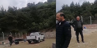 BELEDİYENİN RESMİ ARACI İLE BAĞ EVİNDE KEYİF YAPIYORLAR!
