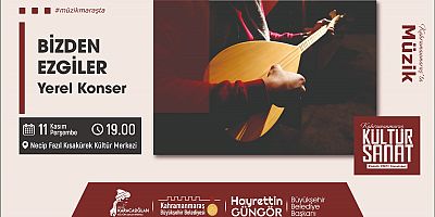 ‘BİZDEN EZGİLER’ KONSERİ YARIN!