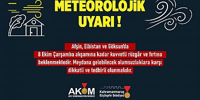 BÜYÜKŞEHİR’DEN 3 İLÇEDE FIRTINA UYARISI!