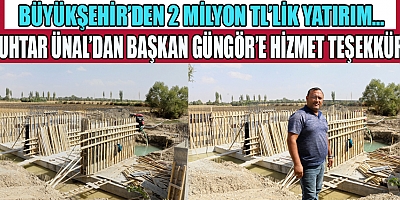  BÜYÜKŞEHİR’DEN KARAHÜYÜK’E YENİ KÖPRÜ