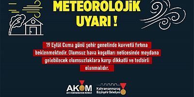 BÜYÜKŞEHİR’DEN KUVVETLİ FIRTINA UYARISI!