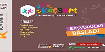 BÜYÜKŞEHİR’İN ÇOCUK SANAT MERKEZİ’NDE YENİ DÖNEM BAŞVURULARI BAŞLADI!