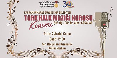 BÜYÜKŞEHİR’İN TÜRK HALK MÜZİĞİ KOROSU SAHNE ALACAK