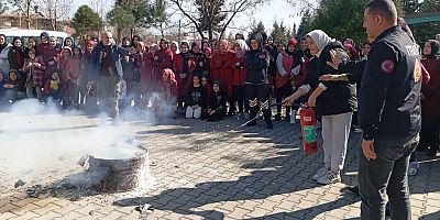 BÜYÜKŞEHİR İTFAİYESİ, YANGINA MÜDAHALE EĞİTİMLERİNİ SÜRDÜRÜYOR