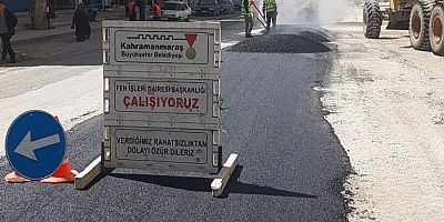 BÜYÜKŞEHİR TÜRKOĞLU’NUN EN İŞLEK ARTERLERİNİ ONARIYOR