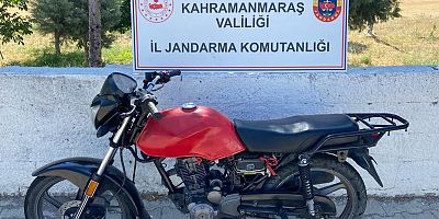 Kahramanmaraş’ın Çağlayancerit ilçesinde çalınan motosiklet jandarma ekipleri tarafından yol kontrolünde bulundu.