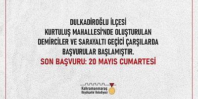 DEMİRCİLER VE SARAYALTI GEÇİCİ ÇARŞILARDA BAŞVURULAR BAŞLADI!