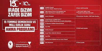 DEMOKRASİ ZAFERİNİN 10’UNCU YILINDA KAHRAMANMARAŞ MEYDANLARDA BULUŞACAK