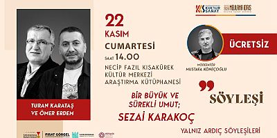 DİRİLİŞ ŞAİRİ SEZAİ KARAKOÇ’UN YAZIN HAYATI ELE ALINACAK