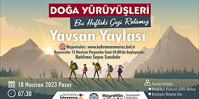 DOĞA TUTKUNLARI YAVŞAN YAYLASI’NI ZİYARET EDECEK