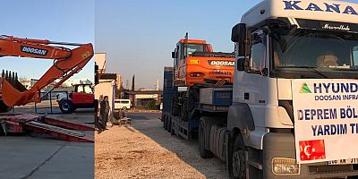 DOOSAN İŞ MAKİNALARI İLE DEPREM BÖLGESİNE DESTEK VERİYOR