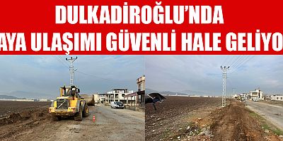 DULKADİROĞLU BELEDİYESİ, AKSU VE KARŞIYAKA MAHALLELERİNİ BİRLEŞTİREN YOLDA KALDIRIM ÇALIŞMASI BAŞLATTI