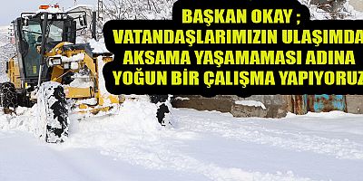  DULKADİROĞLU BELEDİYESİ KARLA MÜCADELE ÇALIŞMALARINI ARALIKSIZ SÜRDÜRÜYOR