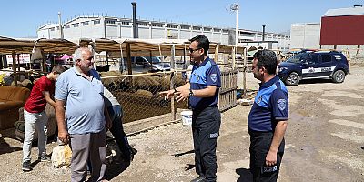 DULKADİROĞLU BELEDİYESİ ZABITA EKİPLERİNDEN KURBAN SATIŞ YERLERİNDE DENETİM