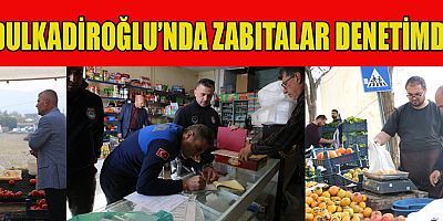 DULKADİROĞLU’NDA ZABITA EKİPLERİ DENETİMLERİNİ ARTIRDI
