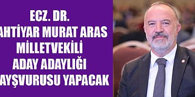 ECZ. DR. MURAT ARAS  MİLLETVEKİLİ ADAY ADAYLIĞI BAYŞVURUSU YAPACAK