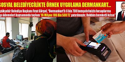 EKİM AYINDA DERMANKART’LI AİLELERE 16 MİLYONU AŞAN DESTEK ÖDEMESİ YAPILDI