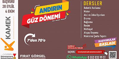 ELBİSTAN, ANDIRIN, ÇAĞLAYANCERİT VE EKİNÖZÜ’NDE KAMEK EĞİTİMLERİNE BAŞVURULAR BAŞLADI!