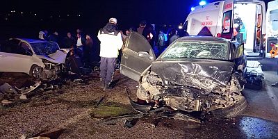 ELBİSTAN'DA İKİ OTOMOBİL ÇARPIŞTI: 1 AĞIR YARALI