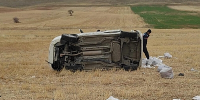  ELBİSTAN’DA OTOMOBİL TAKLA ATTI: 1 YARALI