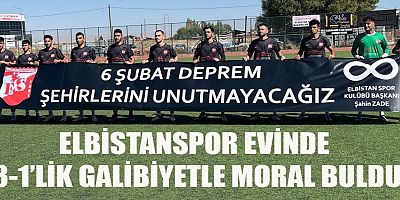 ELBİSTANSPOR EVİNDE 3-1’LİK GALİBİYETLE MORAL BULDU
