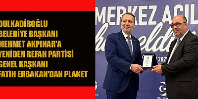 FATİH ERBAKAN'DAN BAŞKAN AKPINAR’A TEŞEKKÜR: 