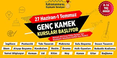 GENÇ KAMEK KURSLARI BAŞLIYOR