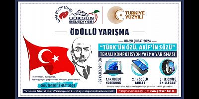 GÖKSUN BELEDİYESİ ÖDÜLLÜ YARIŞMA DÜZENLİYOR