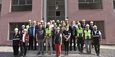 GÖRGEL VE ÜNLÜER, GÜNEŞEVLER İNŞAAT SAHASINDA İNCELEMELERDE BULUNDU