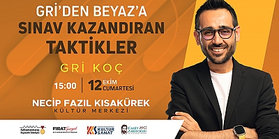 GRİ KOÇ, GENÇLERE SINAV KAZANDIRAN TAKTİKLERİ ANLATACAK