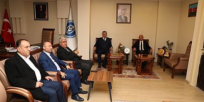 GÜVENÇ’TEN REKTÖR BAKAN’A “HAYIRLI OLSUN” ZİYARETİ