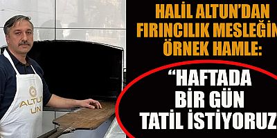 HALİL ALTUN: BU SADECE BİR İZİN DEĞİL, MESLEĞE YAPILAN BİR YATIRIMDIR