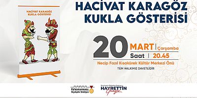 HAYDİ ÇOCUKLAR HACİVAT KARAGÖZ KUKLA GÖSTERİSİNE