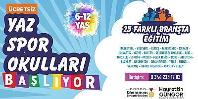 HAYDİ ÇOCUKLAR! YAZ SPOR OKULLARI SİZİ BEKLİYOR