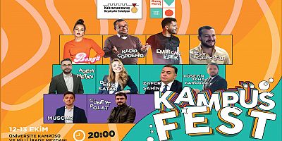 Kahramanmaraş Büyükşehir Belediyesi tarafından 12 – 13 Ekim tarihlerinde Genç Maraş mottosuyla gerçekleştirilecek “Kampüs Fest” adlı gençlik festivalinde birbirinden ünlü isimler Kahramanmaraşlı gençl