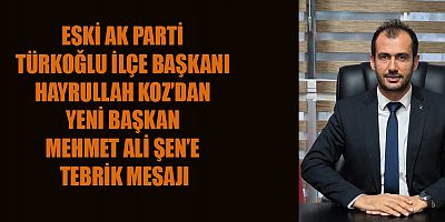  HAYRULLAH KOZ’DAN TEBRİK MESAJI