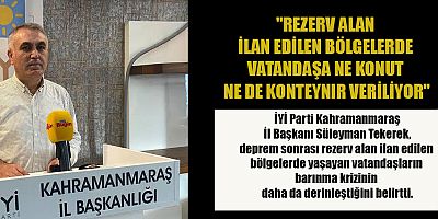 İL BAŞKANI SÜLEYMAN TEKEREK: 
