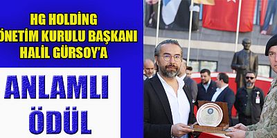 İŞ İNSANI HALİL GÜRSOY’A PLAKET VE TEŞEKKÜR BELGESİ TAKDİM EDİLDİ