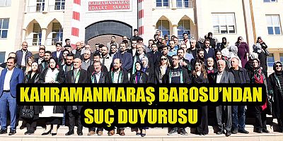 KAHRAMANMARAŞ BAROSU: İSRAİLİ SUÇLUYORUZ! 