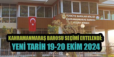 KAHRAMANMARAŞ BAROSUNDA BOŞALAN BAŞKANLIK KOLTUĞU İÇİN SEÇİM