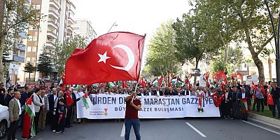 KAHRAMANMARAŞ BİNLER GAZZE İÇİN YÜRÜDÜ