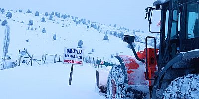 KAHRAMANMARAŞ BÜYÜKŞEHİR BELEDİYESİ , KUZEY İLÇELERDE 48 ARAÇLA KARLA MÜCADELESİNİ SÜRDÜRÜYOR