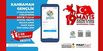 KAHRAMANMARAŞ BÜYÜKŞEHİR’DEN 19 MAYIS’TA GENÇLERE İNTERNET HEDİYESİ