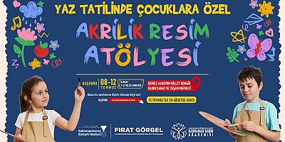 KAHRAMANMARAŞ BÜYÜKŞEHİR’DEN ÇOCUKLARA YAZ HEDİYESİ AKRİLİK RESİM ATÖLYESİ BAŞLIYOR