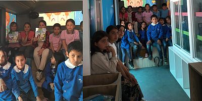 KAHRAMANMARAŞ BÜYÜKŞEHİR’İN GEZİCİ KÜTÜPHANESİ MİNİKLERİN YÜZLERİNİ GÜLDÜRÜYOR