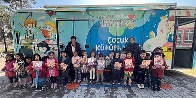 KAHRAMANMARAŞ BÜYÜKŞEHİR’İN MOBİL KÜTÜPHANESİ MART’TA YÜZLERCE ÇOCUĞA ULAŞTI
